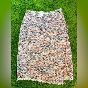 NWT H&M faux wrap tweed skirt